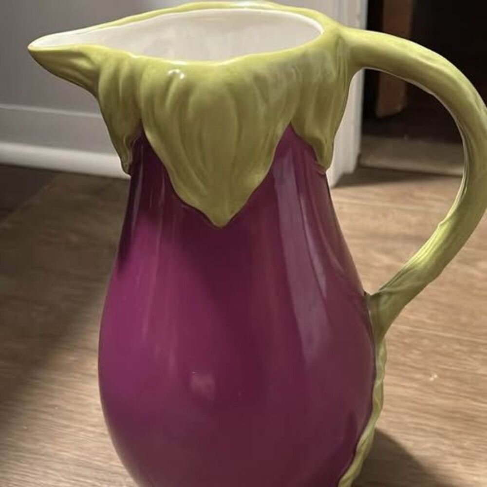 Lenox Primavera Garden Eggplant Pitcher by Catherine McClung